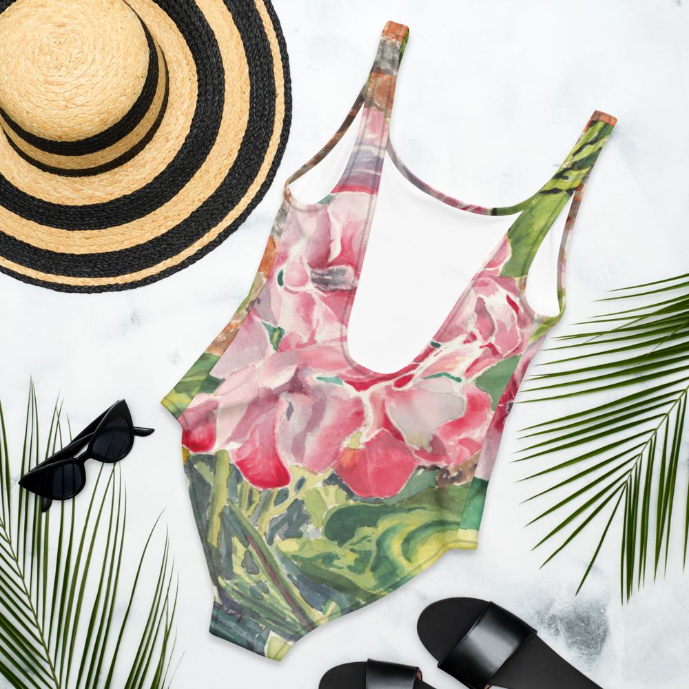 Hydrangea Bloom One-Piece Swimsuit — Artist Designed