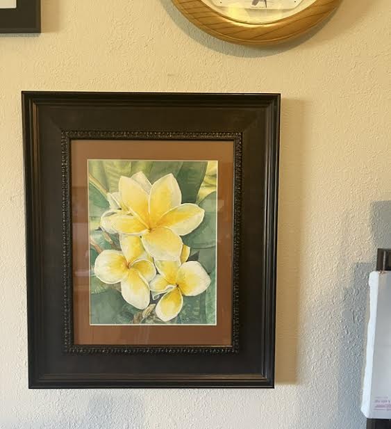 Plumeria-an original watercolor artwork.