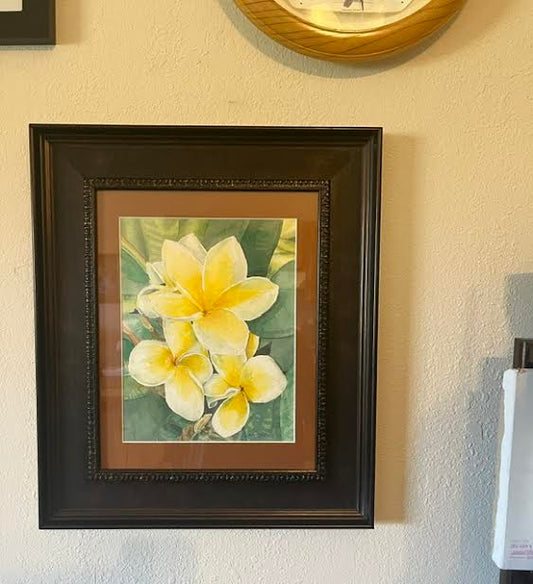 Plumeria-an original watercolor artwork.