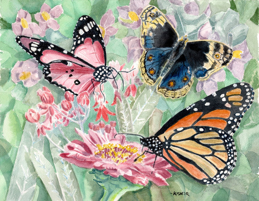 Three Butterflies